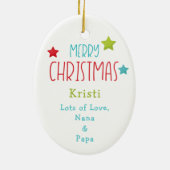 Merry Mouse Kids Christmas Keramik Ornament (Hinten)
