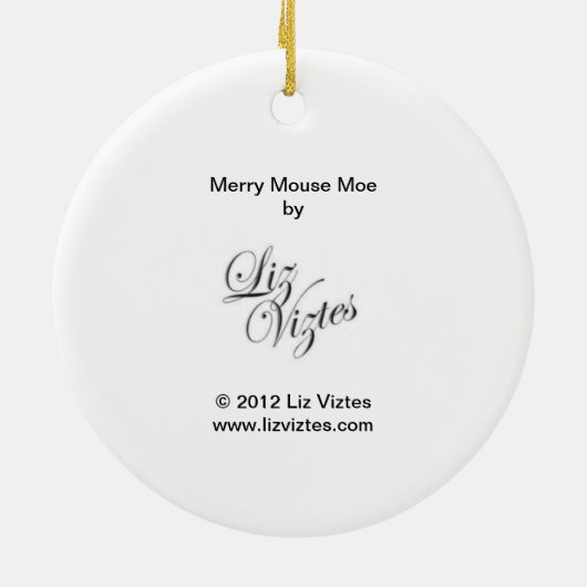 Merry Mouse Moe Circle Ornament (Hinten)