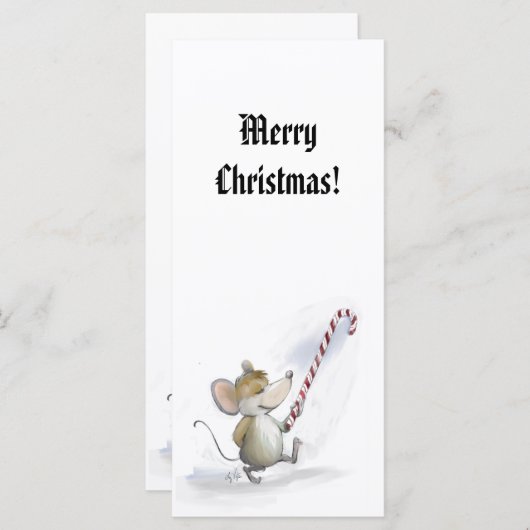 Merry Mouse Moe Holiday Lesezeichen (Vorne/Hinten)