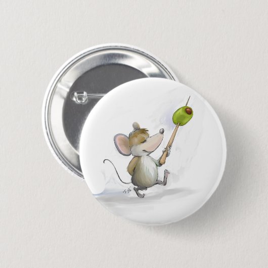 Merry Mouse Moe mit Olive Button (Vorne & Hinten)
