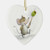 Merry Mouse Moe mit Olive Heart Ornament (Rechts)