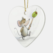 Merry Mouse Moe mit Olive Heart Ornament (Links)