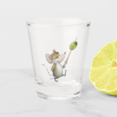 Merry Mouse Moe mit Olive Shot Glas (Vorderseite)