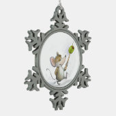 Merry Mouse Moe mit Olive Snowflake Ornament (Links)