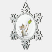 Merry Mouse Moe mit Olive Snowflake Ornament (Rechts)