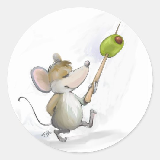 Merry Mouse Moe mit Olive Stickers (Vorderseite)