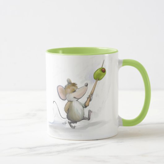 Merry Mouse Moe mit Olive Tasse (Rechts)