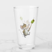 Merry Mouse Moe mit Olivenglas Cup Glas (Rückseite)