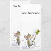 Merry Mouse Moe mit Olivenöl Lesezeichen (Vorne/Hinten)