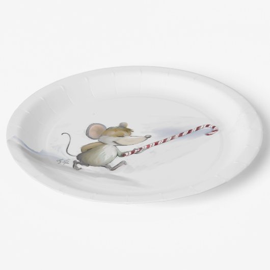 Merry Mouse Moe Paper Plate Pappteller (Schrägansicht)