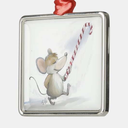 Merry Mouse Moe Square Ornament (Links)