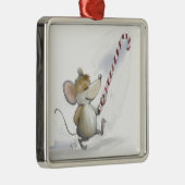 Merry Mouse Moe Square Ornament Aus Metall (Rechts)