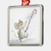 Merry Mouse Moe Square Ornament Aus Metall (Links)