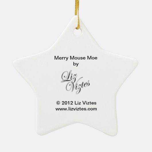 Merry Mouse Moe Star Ornament (Hinten)