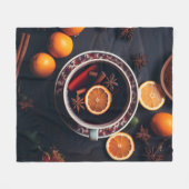 Merry & Mulled | Gemütlicher Urlaub Drink Fleecedecke (Vorderseite (Horizontal))