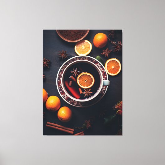 Merry & Mulled | Gemütlicher Urlaub Drink Leinwanddruck (Vorderseite)