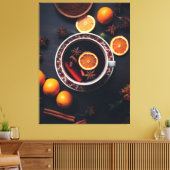 Merry & Mulled | Gemütlicher Urlaub Drink Leinwanddruck (Insitu (Wohnzimmer))