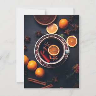 Merry & Mulled   Gemütlicher Urlaub Drink Postkarte