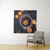 Merry & Mulled | Gemütlicher Urlaub Drink Wandteppich (Beispiel (Horizontal))