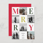 Merry Multi Foto Weihnachtsdesign rot (Vorne/Hinten)
