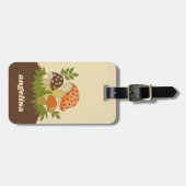 Merry Mushroom mit Individuelle Name Gepäckanhänger (Vorderseite horizontal)