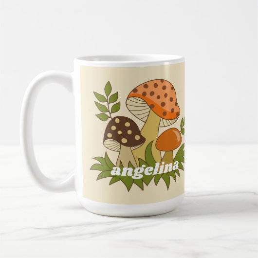 Merry Mushroom mit Individuelle Name Kaffeetasse (Links)