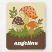 Merry Mushroom with Custom Name Mousepad (Vorne)