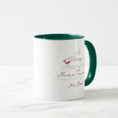 Merry Music Teacher Personalisiert Green Christmas Tasse (VorderseiteRechts)