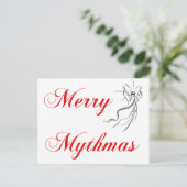 Merry Mythmas Feiertagspostkarte (Stehend Vorderseite)