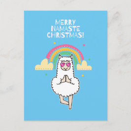Merry Namaste Christmas Aqua Postkarte