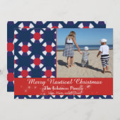 Merry Nautical Christmas Feiertagskarte (Vorne/Hinten)