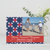 Merry Nautical Christmas Feiertagskarte (Stehend Vorderseite)
