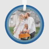 Merry Navy Intergléry Chrismukkah Foto Keepake Ornament (Rückseite)