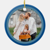 Merry Navy Intergléry Niedlich 1 Chrismukah Foto Keramik Ornament (Hinten)