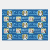 Merry Navy interreligiöse Chrismukkah Assortiment Geschenkpapier Set (Vorderseite)