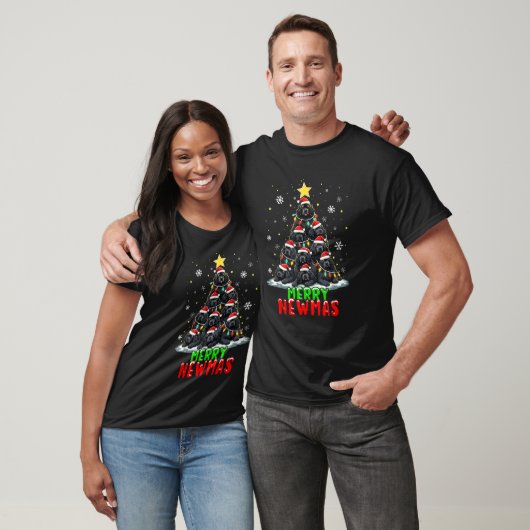 Merry Newmas Newfoundland Christmas Tree Dog Lover T-Shirt (Unisex)