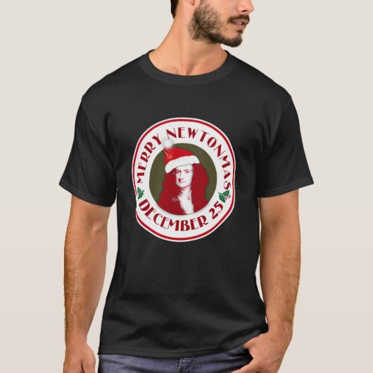 MERRY NEWTONMAS mit Sir Isaac Newton T - Shirt (Vorderseite)