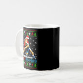 Merry Nmas Ugly Christmas Santa Claus Wrestling Bo Kaffeetasse (Vorderseite Links)