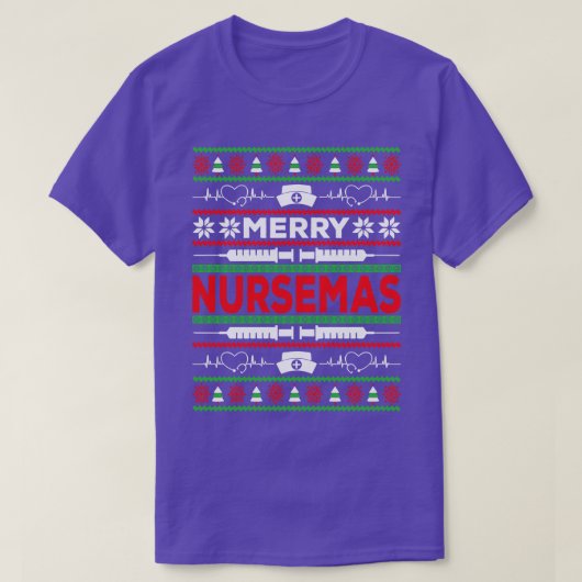 Merry Nursemas Nurse Weihnachten T-Shirt (Design vorne)
