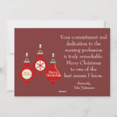 Merry Nurses Christmas Feiertagskarte (Rückseite)