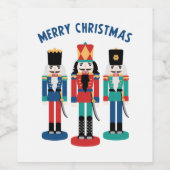 Merry Nutcrackers Weinetikett (Einzelnes Label)