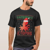 Merry Octomas Funny Octopus Ugly Christmas Sweater T-Shirt (Vorderseite)