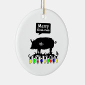 Merry Oink-Mas Keramik Ornament (Rechts)