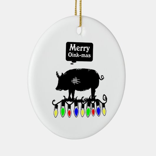 Merry Oink-Mas Keramik Ornament (Rechts)