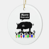 Merry Oink-Mas Keramik Ornament (Links)