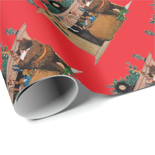 Merry Old Christmas Elf, Jessie Willcox Smith Geschenkpapier (Rolleneckpunkt)