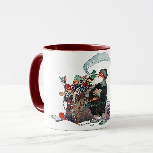 Merry Old Christmas Elf, Jessie Willcox Smith Tasse (Vorderseite Links)