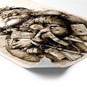Merry Old Santa Claus Poster (Ecke)