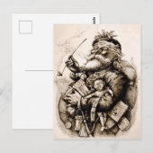 Merry Old Santa Claus Postkarte (Vorne/Hinten)