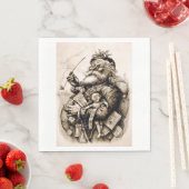 Merry Old Santa Claus Serviette (Beispiel)